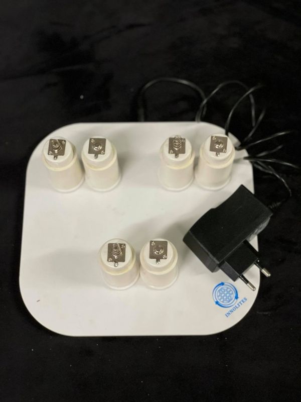 3 stk led lys + strøm plate til ledlys 