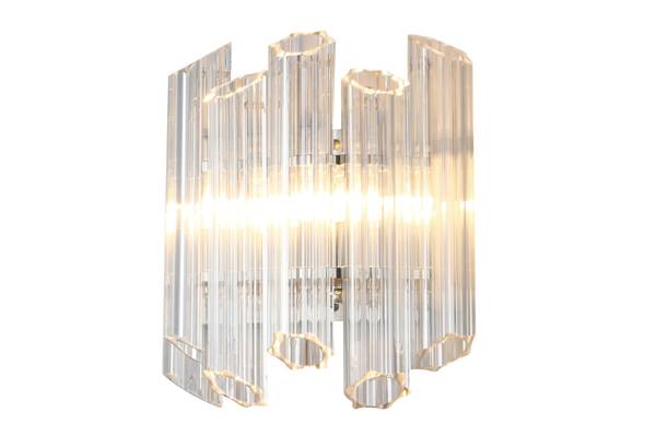 Vegg lampe Praha chrome/glass 
