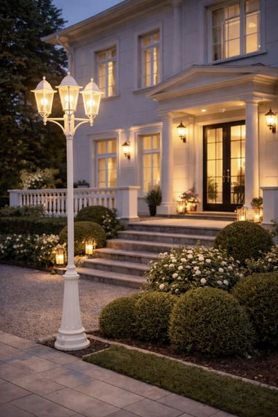 Lyktestolpe Malmbergs  3-armet