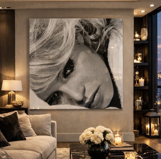 Hovedbilde Brigitte Bardot glass bilde 120x120