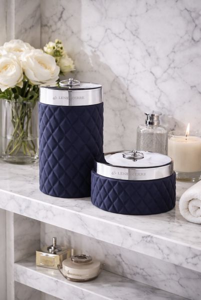 Portia høy krukke mørkeblå