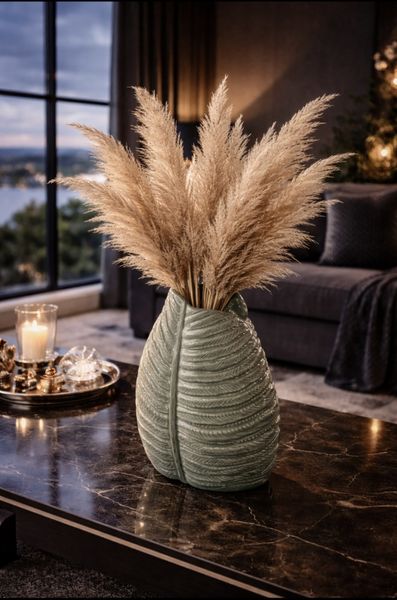 Vase keramikk grønn 18x8x23cm