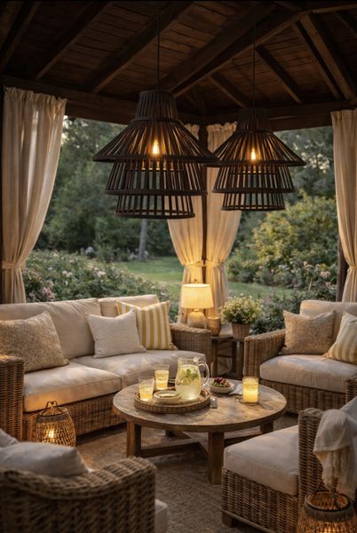 HANGING LAMP LAYERS BAMBOO BLACK LARGE