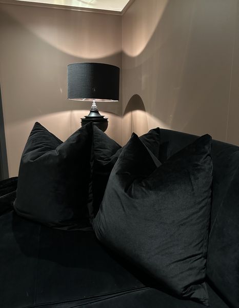 Svart putetrekk 60x60