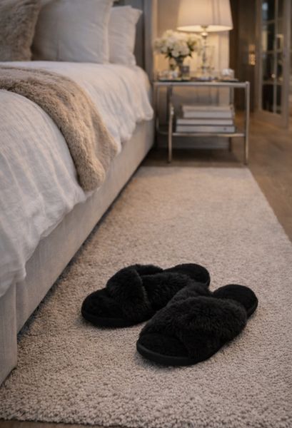 COZY SVART TØFLER STR 36-37