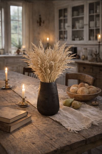 Vase Irregular Rough Ceramic Black Small